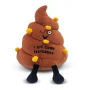 Punchkins Poop I Ate Corn Funny Emoji Plush Toy Office Desk Decor 20cm Brown 8y+