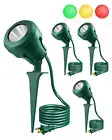 EDISHINE 120V Christmas Outdoor LED Spotlights, 4.8W Plug in Spotlight with 3...