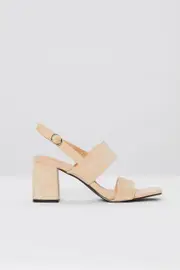 White Suedette Mules