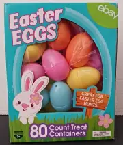 NEW ~ 80 Count Treat Containers Easter Eggs Easter Egg Hunts