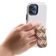 Kickstand Grip AddOn, Universal Phone Holder, Left To Right Colourful Zigzag