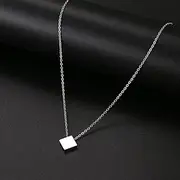 [SHMAZ] Stainless Steel Necklaces Geometric Square Men Chain Necklace For Women