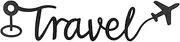 OYEFLY Travel Wall Decor,Metal Travel Decor, Travel Theme Classroom Living Room Bedroom Decor (Wood IP)