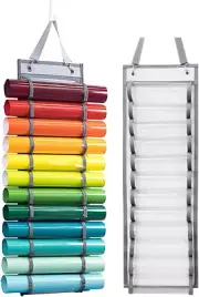 Vinyl Roll Holder 12 Compartments Vinyl Storage Organizer Hanging Vinyl Storage