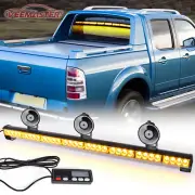 36" LED Traffic Advisor Strobe Emergency Light Bar Warning W/ Controller-Amber