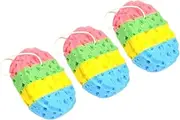Ipetboom 3pcs Sponge Bath Pouf Bath Scrubber for Body Natural Loofa Body Loofah Diffuser Bath Loofah Bathing Back Scrubber Scrubbers Bathing Tools Seaweed Bath Wipe Bath Ball Oval