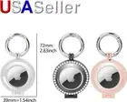 For Apple AirTag All Metal Studded Holder Key Ring Carry Case Keychain Air Tag