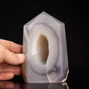 651g110mm Druzy Agate Geode Tower Point Natural Crystal Polished Quartz Healing