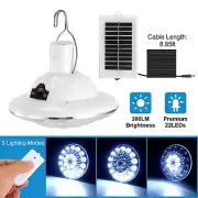 Outdoor 22LED Solar Camping Lights Hanging Tent Lamp Patio Garden+Remote Control