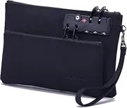 [BARDOLPH] Money Bag with Lock, Double Layer Men & Women's Locking Accessories Pouch, Bank Bag, Passports, Notary Supplies, Medicine, Valuable Storage Bag,Cash Bag with Lock and Zipper Notary Bag with