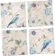 TEMPNAP Elegant Hand-Painted Pillowcase Set Linen Decorative Throw Pillow Covers