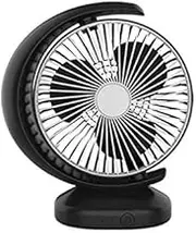 Repelltopse YHM Portable Mini Recirculating Wind Mute USB Desktop Fan with 3 Speed Control (Black) (Color : Black)
