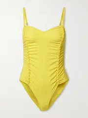 [Ulla Johnson] Ulla Johnson - Almira Ruched Swimsuit - Yellow - x small x small Yellow