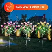 Outdoor LED Solar Garden Flower Light Waterproof Path Lawn Yard Stake Lamp Decor