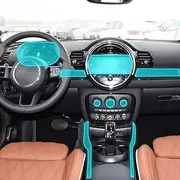Kaecad Car Interior Film Dashboard Piano Board Shift Center Console Anti-Scratch Transparent TPU Protection Film Accessories，for Mini Clubman 2022-2023 (GPS Navigator)