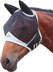 Fine Mesh Fly Mask with Ears Breathable Horse Mask Anti Mosquito for Horse L