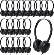 OSSZIT Classroom Kids Headphones Bulk 25 Pack,Class Set of Headphones for School Students Children Toddler Boys Girls Teen and Adult (Black Color 25Pack)