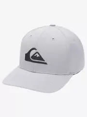 QUIKSILVER AMPED UP CAP HAT NEW MENS SLEET HEATHER FLEXFIT Arch Brim Surf Skate