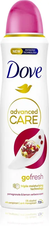 Dove Advanced Care Go Fresh Verbena Pomegranate and Lemon 72h - Antiperspirant with the aroma of pomegranate and verbena -150ml