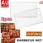 2pcs BBQ Grill Grate Grid Wire Mesh Rack Replacement Cooking Net Stainless Steel