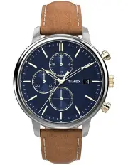 [Timex] Chicago Tan Leather Chrono Watch TW2U39000