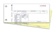 6.5" × 2.75" Carbonless Cash Receipts - 2-Part/3-Part Snap-Out with 2 File Holes