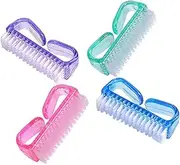 WOONEKY Nail Brush Cleaner Set Handle Grip for Hands Toes Fingernails Manicure