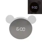 Digital Alarm Clock Mirror with Ear Adjust Brightness Backlight LED Clock Digita