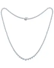14K 10.00 ct. tw. Graduated Diamond Tennis Necklace