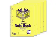 Spirax 606 4 Subject Notebook Spiral Bound 320 Page A4 Pack 5