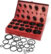 MGAVATPNPY 419pcs Rubber O Ring Kit Seal Gasket Universal Rubber O-Ring Assortment Set R01-R32 Plumbing Garage Assortment Set with Case Air Conditioning Hoses and Accessories