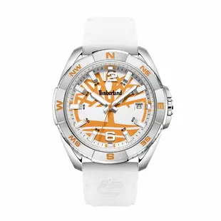 Timberland】手錶 男錶 CARRIGAN系列前衛冒險矽膠錶帶-白(TDWGN2202105) 44mm