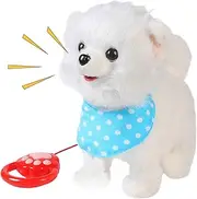 Toy Dogs That Walk and Bark - Soft Talking Toys | Interactive Home Decor Plush, Cartoon Electric Accompanying Doll for Boys Girls