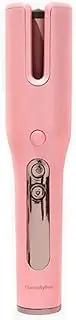 YJYJ Auto Hair Curler Automatic Curling Iron Wand with Temps & Timer Settings Curling Iron Auto Shut-Off Fast Heating Spin Iron for Hair Styling,Pink