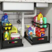 Under Sink Organizer, Pull Out Cabinet Organizer Slide Out Sink Shelf Cabinet...