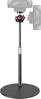 Webcam Desk Mount Stand with 360° Ballhead, Heavy Base Height Adjustable Compatible with Logitech Webcam C920 C922 Brio 4K, and Other Webcam with 1/4" Thread for Live Streaming/Video Calling