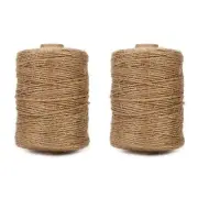Tenn Well 1000 Feet Natural Jute Twine, 2mm Twine String for Arts and Crafts,...