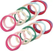 WHAMVOX Elastic Craft Kit Pcs Assorted Colorful Strips Safe for Toddlers for Hair Bracelet and Potholder Weaving