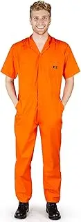 NATURAL WORKWEAR - Mens Short Sleeve Basic Blended Work Coverall Includes Big & Tall Sizes - Order 1 Size Bigger