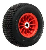 Ambassador NYLON WHEELBARROW WHEEL 6.5x8" With 1" Axle Diameter, Black