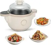 Fully Automatic Cooking Pot,Smart Cooking Machine, 1400w Quick Cooking, Auto-Stop Lid, Non-Stick Coating, Easy-to-Use Touch Screen, Family-Friendly Design