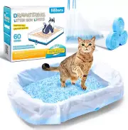 60 Count Drawstring Litter Box Liners for Scoopfree Cat Litter Tray Pan Refills,
