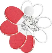 VANZACK 4pcs Mini Table Tennis Racket Keychain Set Compact Sports Keyrings for Table Tennis Lovers present for Enthusiasts Portable and Lightweight for Bags and Backpacks