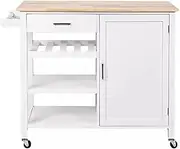 Kitchen Island Freestanding Kitchen Island Table Movable Multifunctional Cutting Table Bar Counter Household Open Dining Cabinet Mobile Kitchen Storage Islands