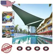 Commercial Quality 19' Green Triangle Shade Sail - 95% UV Block for Your Patio