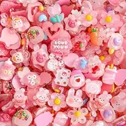 COOSLIM 30pcs Slime Charms Cute Set, Bulk Mixed Resin Charms Set Ornament Scrapbooking(Pink-1)