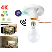 HD 1080P Small WiFi Lamp Bulb Holder Camera Remote Cam Motion Detection DV