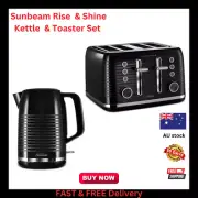 NEW Kettle and Toaster Set | 4 Slice Toaster and Kettle Set, 1.7L Ket Sunbeam