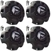 Fuel Wheels Flat Black Custom Wheel Center Cap # 1001-56B / 1001-56MB (4 CAPS)