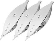 HEALSOPTHY 3pcs Portable Vintage Silver Metal Tatting Shuttles Durable Craft Needles for Lace Making Comfortable Grip Sewing Tools for DIY Projects and Textile Arts